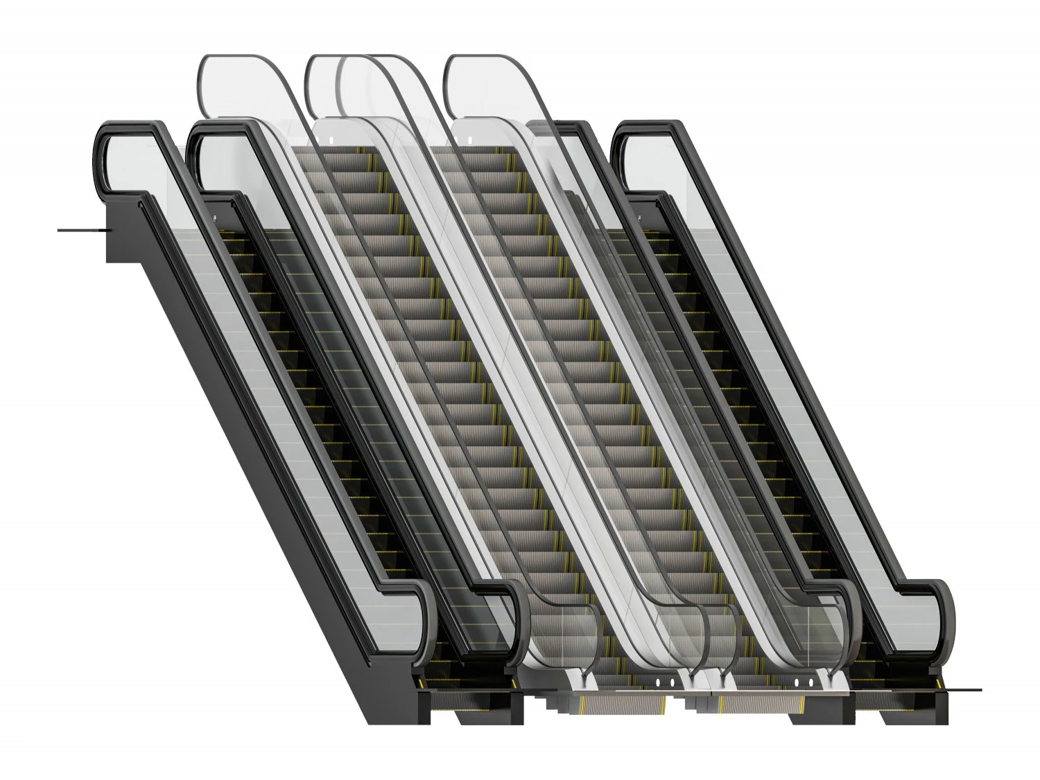 modern elevator and escalator 3D Model .c4d .max .obj .3ds .fbx .stl .blend 