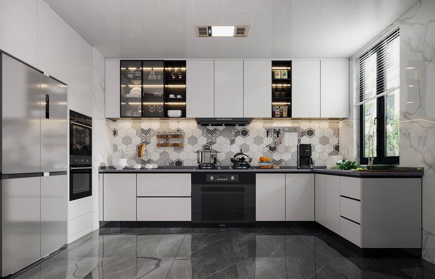 modern kitchen 3D Model .c4d .max .obj .3ds .fbx .stl .blend 
