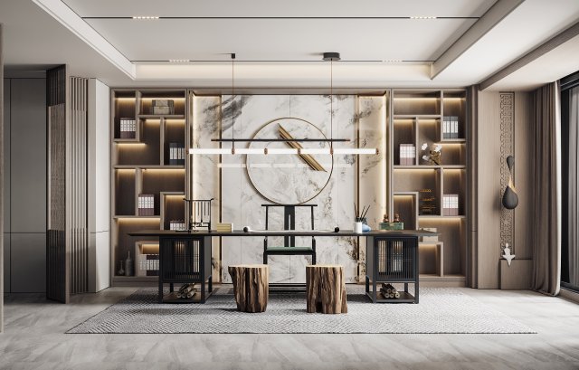 modern office 3D Model .c4d .max .obj .3ds .fbx .stl .blend