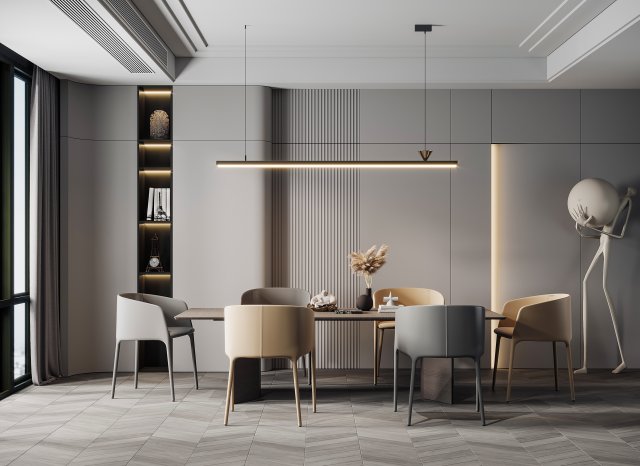 modern restaurant 3D 모델 .c4d .max .obj .3ds .fbx .stl .blend 