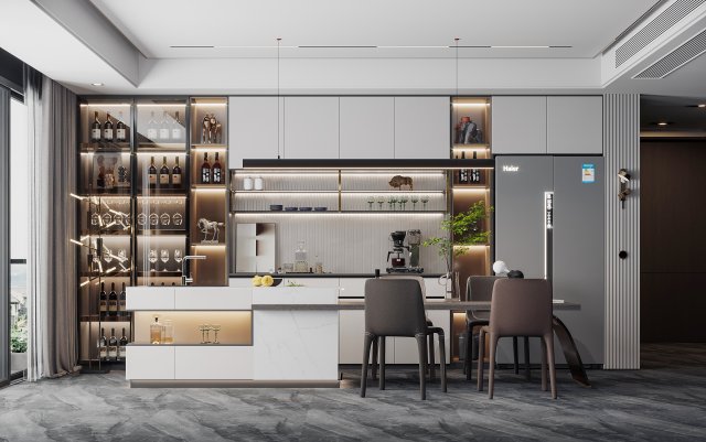 modern restaurant Modelo 3D .c4d .max .obj .3ds .fbx .stl .blend 