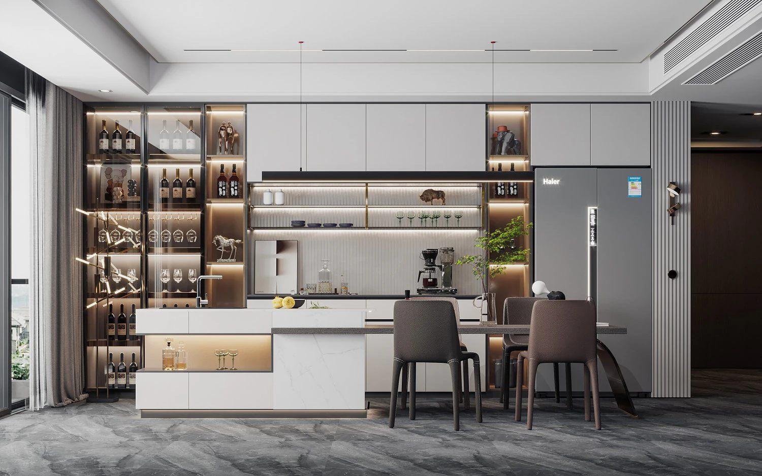 modern restaurant 3D Model .c4d .max .obj .3ds .fbx .stl .blend 
