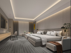 modern hotel room Modèle 3D