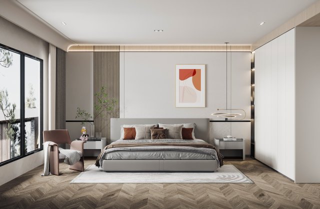modern bedroom 3D 모델 .c4d .max .obj .3ds .fbx .stl .blend 
