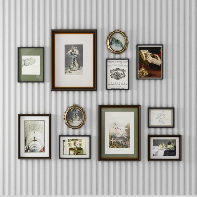 american decorative painting Modello 3D .c4d .max .obj .3ds .fbx .stl .blend