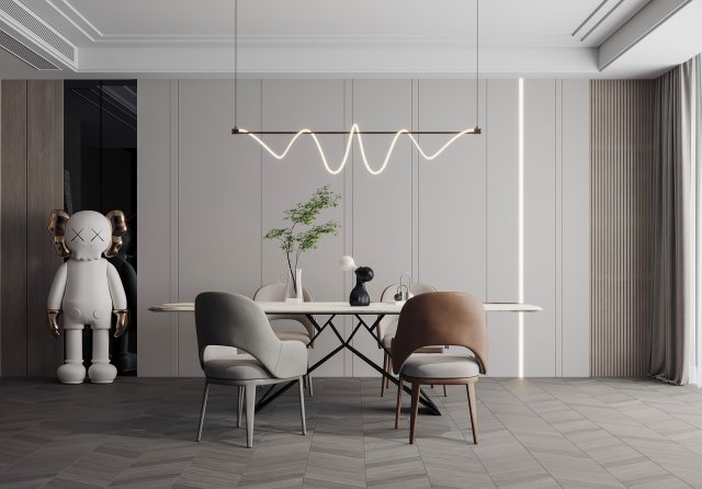 modern restaurant Model 3D .c4d .max .obj .3ds .fbx .stl .blend 