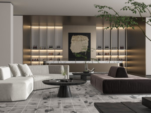 modern reception room 3D-Modell