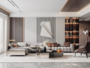 modern living room 3D Model