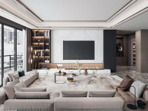 モダンなリビングルーム 3Dモデル