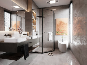 modern toilet bathroom 3D Model