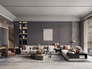 modern living room 3D Model