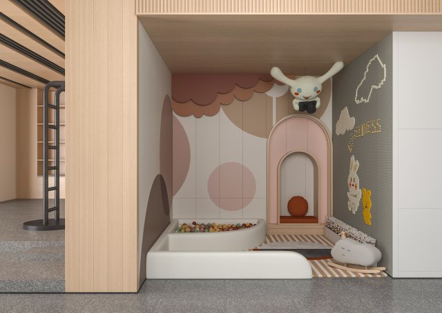 modern childrens entertainment area Modèle 3D .c4d .max .obj .3ds .fbx .stl .blend 