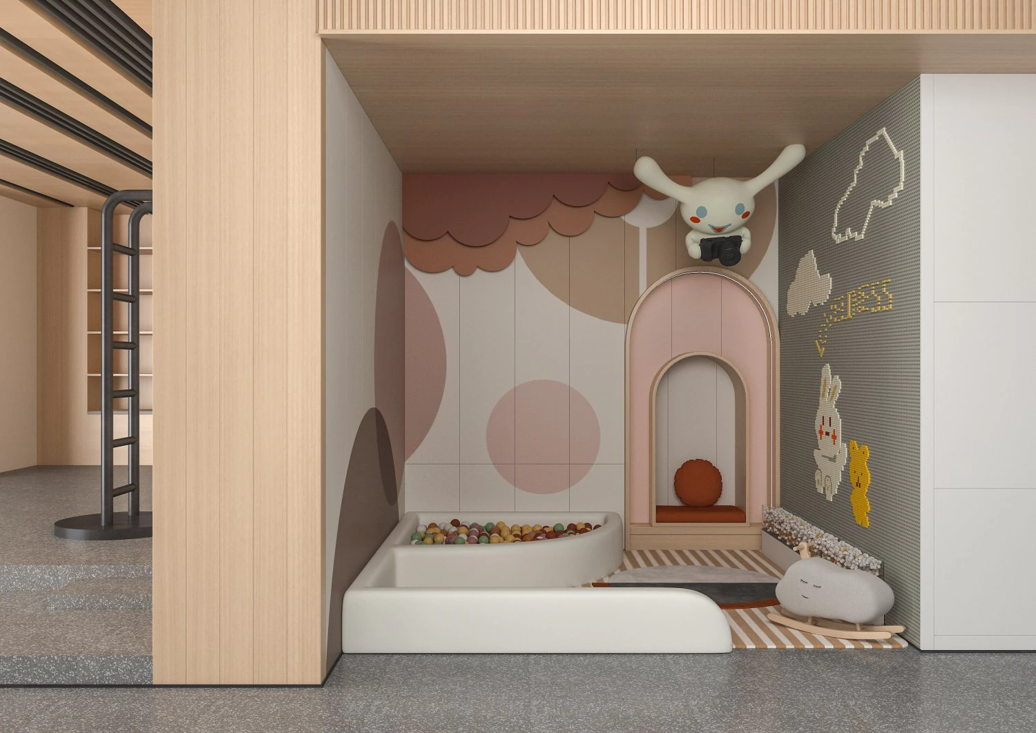 modern childrens entertainment area 3D Model .c4d .max .obj .3ds .fbx .stl .blend