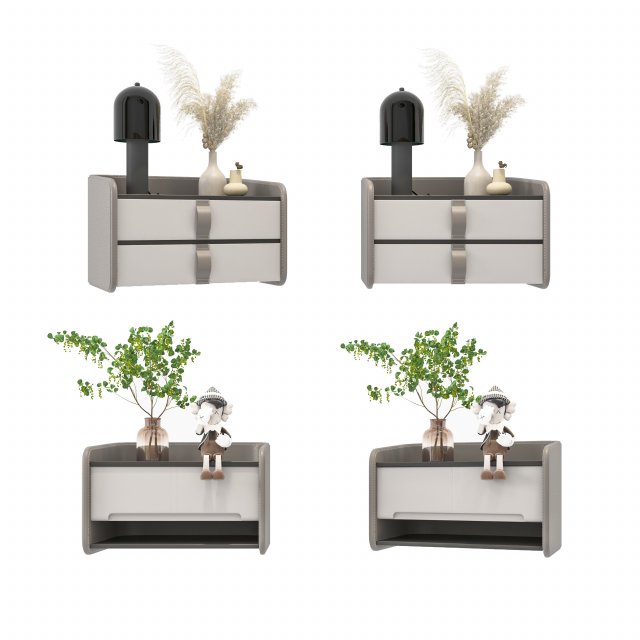 modern bedside table Modelo 3D .c4d .max .obj .3ds .fbx .stl .blend 