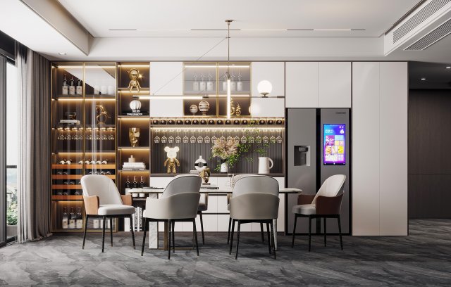modern restaurant Modèle 3D .c4d .max .obj .3ds .fbx .stl .blend 