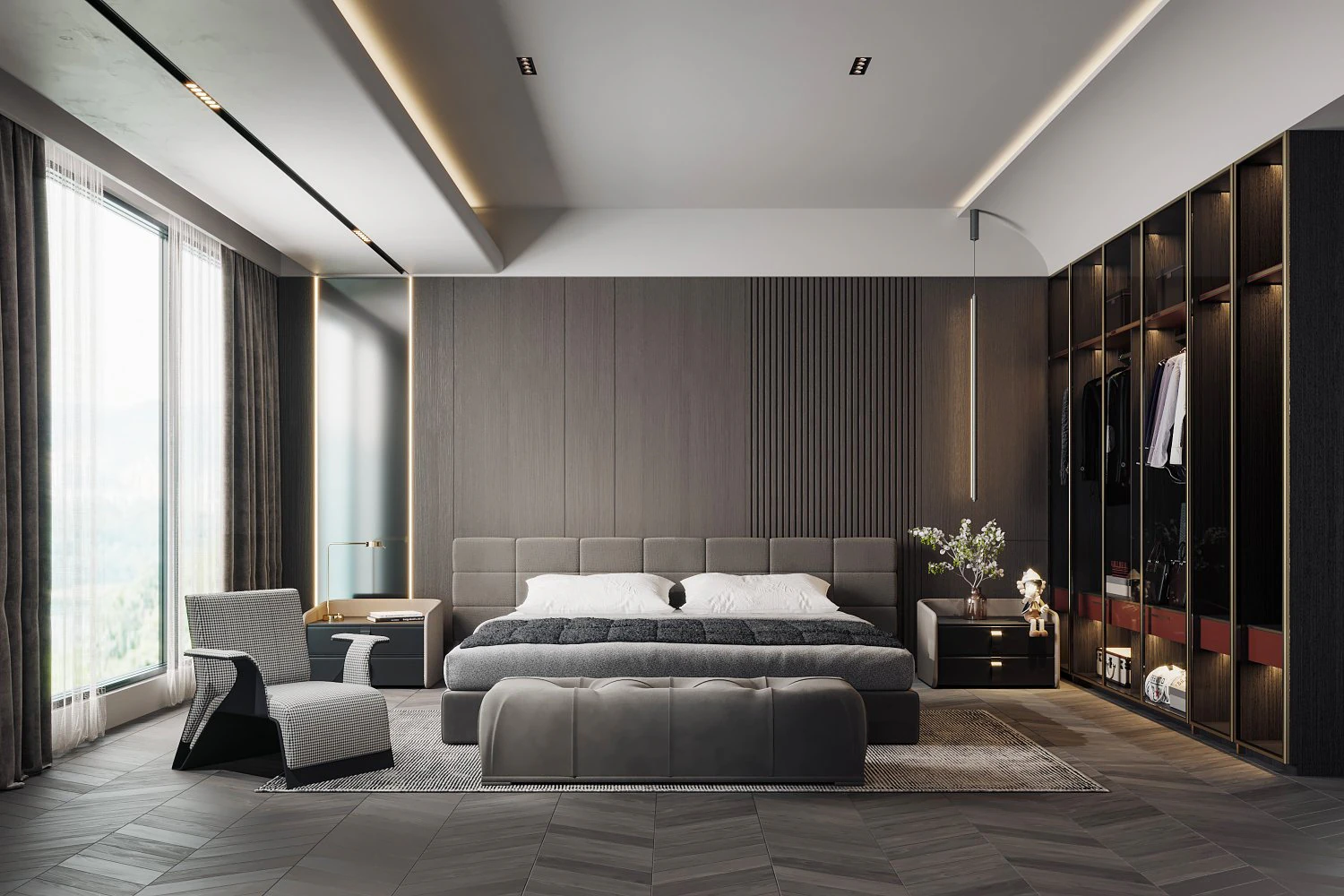 modern bedroom 3D Model .c4d .max .obj .3ds .fbx .stl .blend