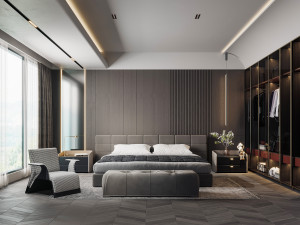 modern bedroom Modelo 3D