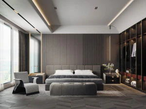 camera da letto moderna Modello 3D