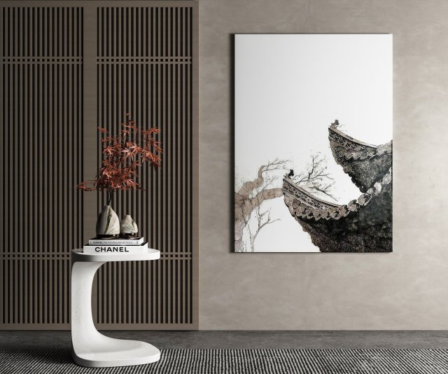 modern hanging painting 3D 模型 .c4d .max .obj .3ds .fbx .stl .blend 
