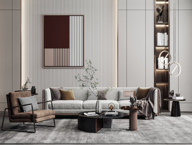 modern sofa Modelo 3D .c4d .max .obj .3ds .fbx .stl .blend 