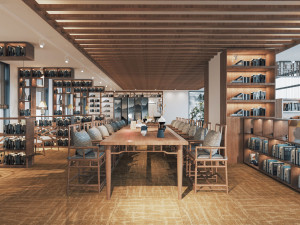 modern bookstore 3Dモデル