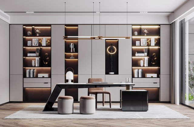 modern office 3Dモデル .c4d .max .obj .3ds .fbx .stl .blend 