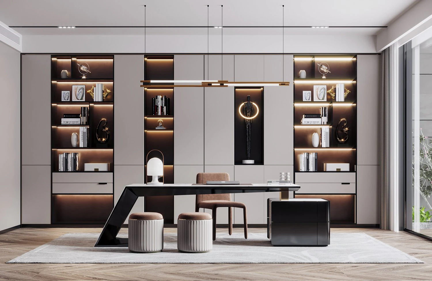 modern ofis 3D Model .c4d .max .obj .3ds .fbx .stl .blend 