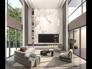 modern living room Modello 3D