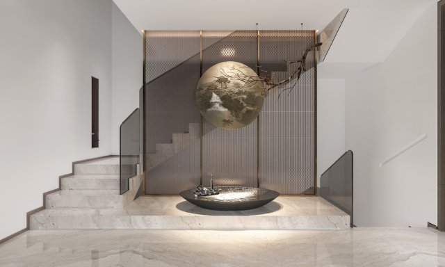 modern stair sculpture Model 3D .c4d .max .obj .3ds .fbx .stl .blend 