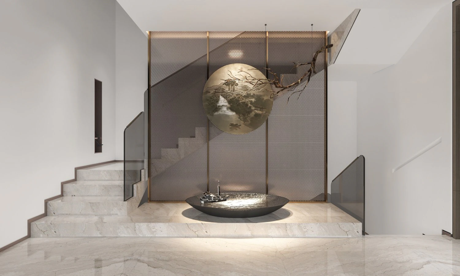modern stair sculpture 3D Model .c4d .max .obj .3ds .fbx .stl .blend 