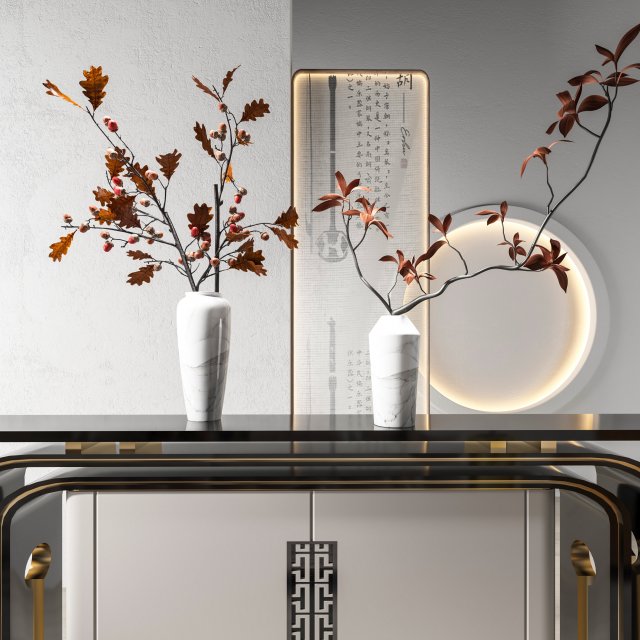 modern plant vase ornaments 3D Model .c4d .max .obj .3ds .fbx .stl .blend 