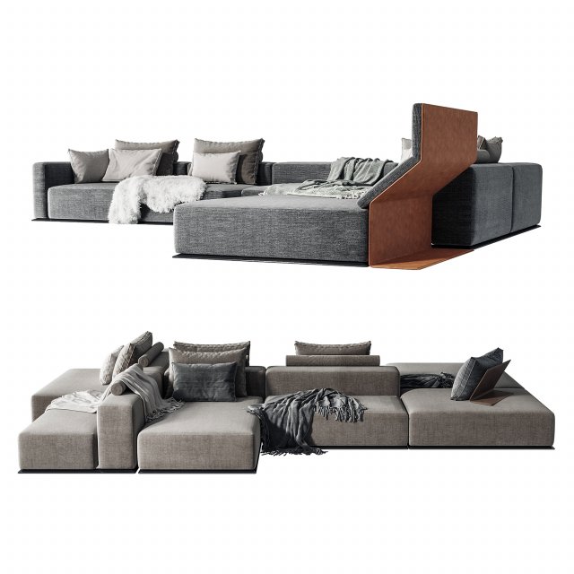 modern sofa Model 3D .c4d .max .obj .3ds .fbx .stl .blend