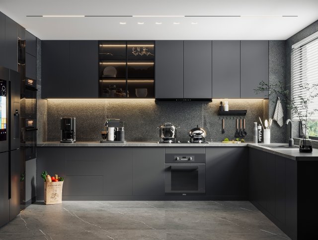 modern kitchen 3D Model .c4d .max .obj .3ds .fbx .stl .blend 