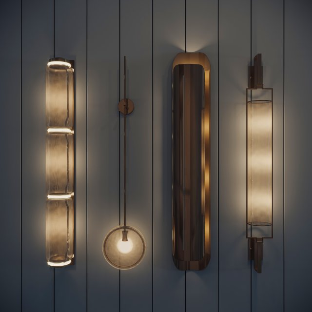 wall lamp 3D मॉडल .c4d .max .obj .3ds .fbx .stl .blend 