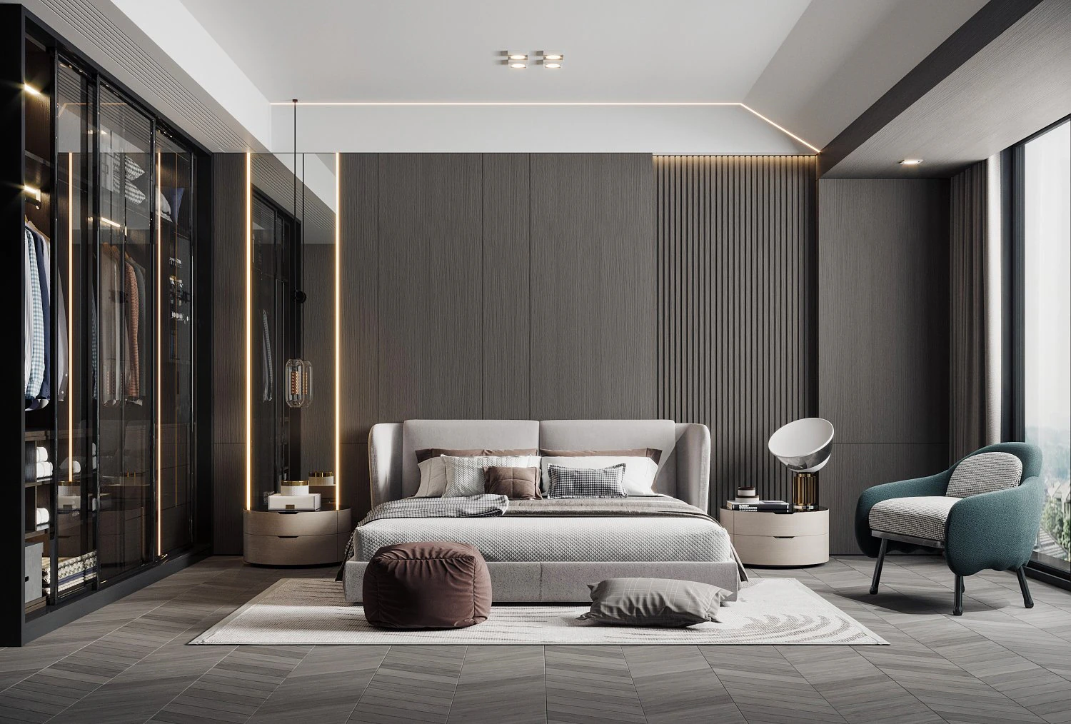 modern bedroom 3D Model .c4d .max .obj .3ds .fbx .stl .blend 
