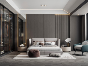 modern bedroom Model 3D