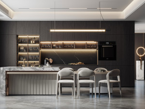 modern restaurant Modelo 3D
