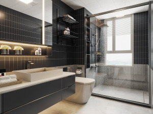modern toilet bathroom 3D 모델