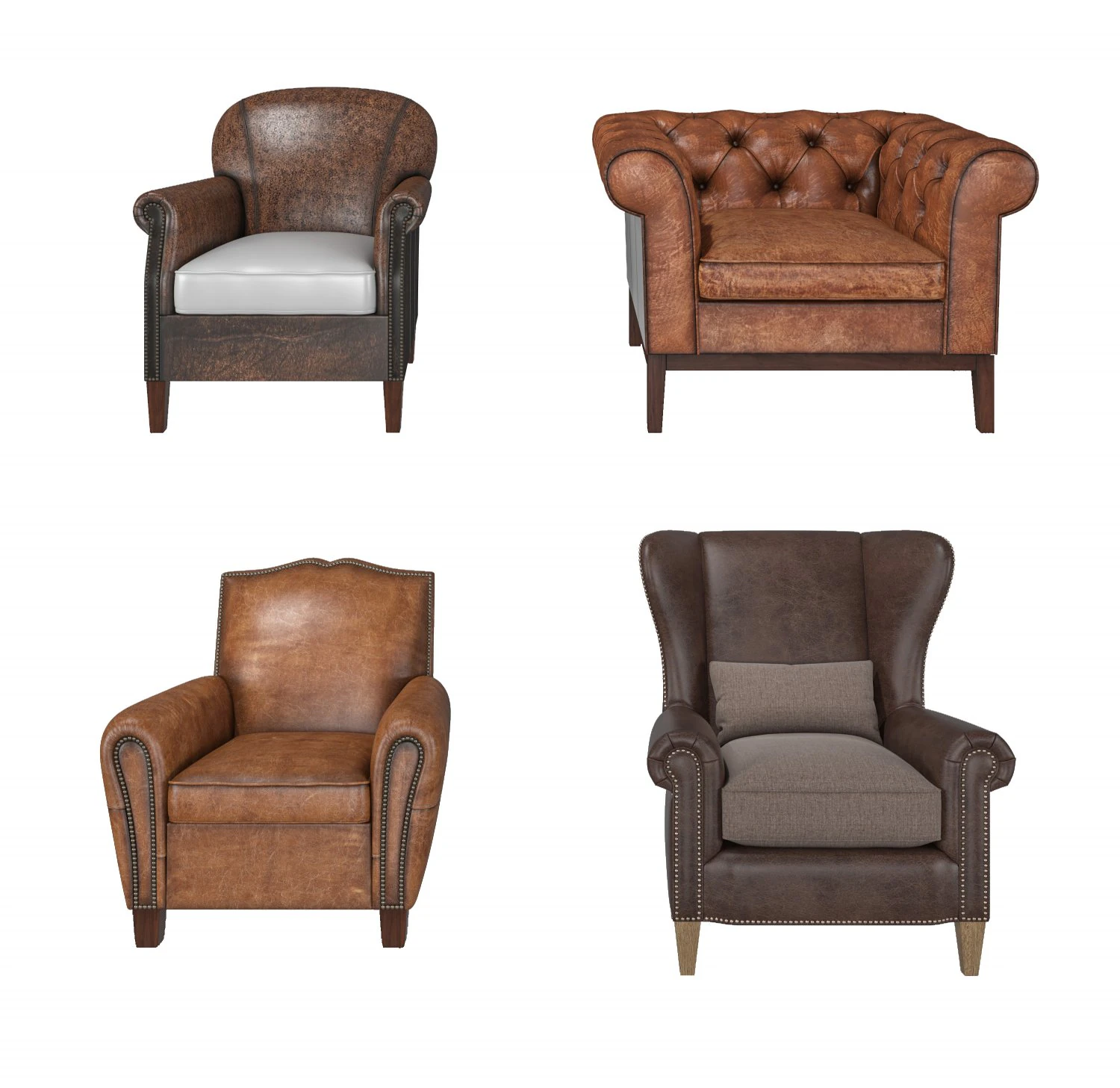 american sofa 3D Model .c4d .max .obj .3ds .fbx .stl .blend