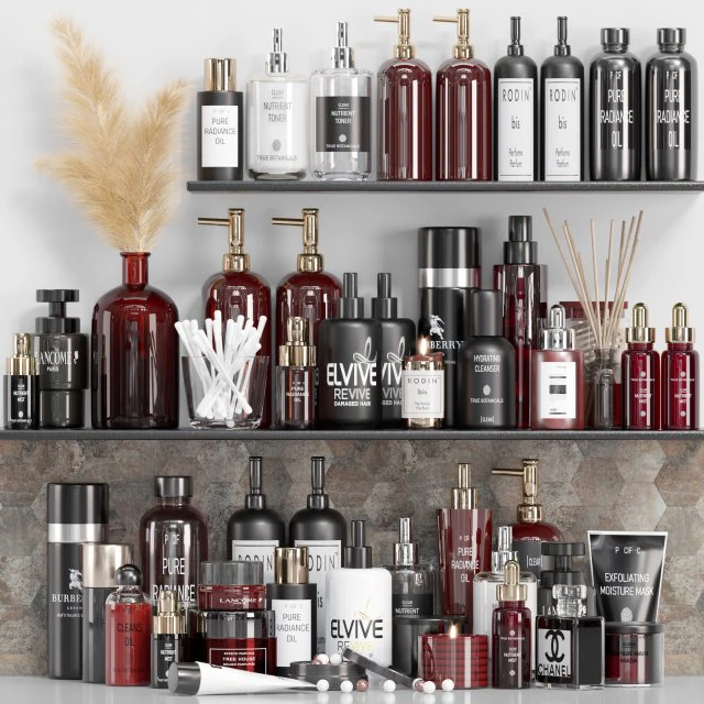 acessórios de banheiro modernos gel de banho Modelo 3D .c4d .max .obj .3ds .fbx .stl .blend