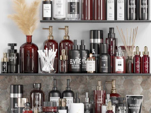 acess&oacute;rios de banheiro modernos gel de banho Modelo 3D