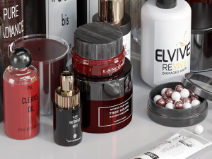 modern bathroom accessories shower gel 3D Модель