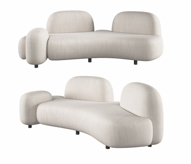 modern sofa 3D 模型 .c4d .max .obj .3ds .fbx .stl .blend