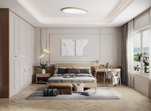 modern bedroom 3D Model .c4d .max .obj .3ds .fbx .stl .blend 