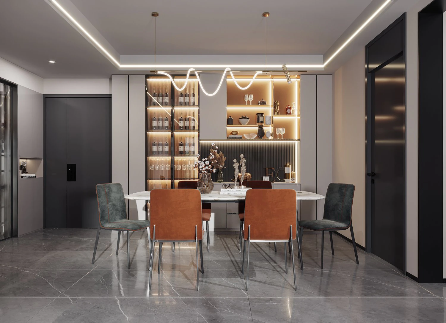 modern restaurant 3D Model .c4d .max .obj .3ds .fbx .stl .blend 