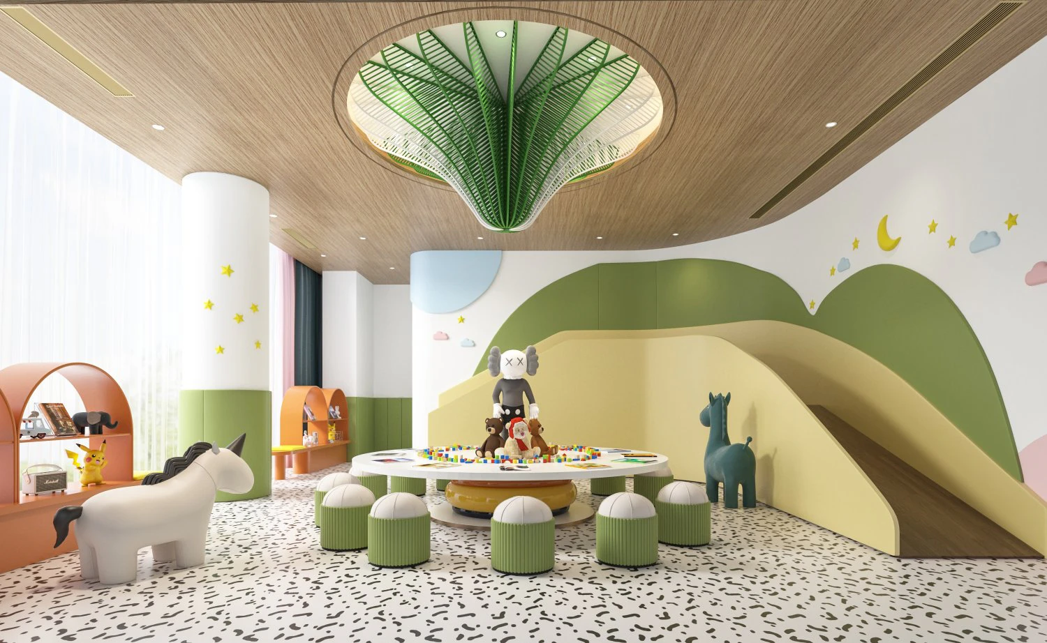 modern kindergarten 3D Model .c4d .max .obj .3ds .fbx .stl .blend 