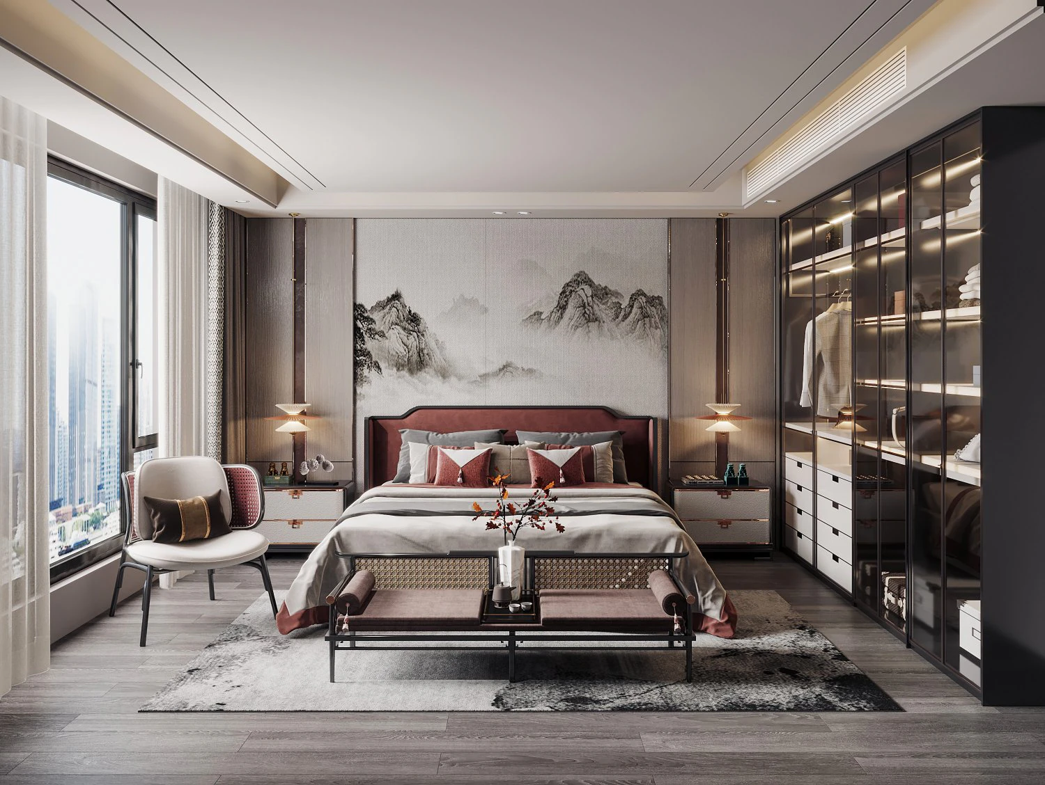 modern bedroom 3D Model .c4d .max .obj .3ds .fbx .stl .blend 