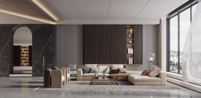 modern living room Modelo 3D .c4d .max .obj .3ds .fbx .stl .blend 