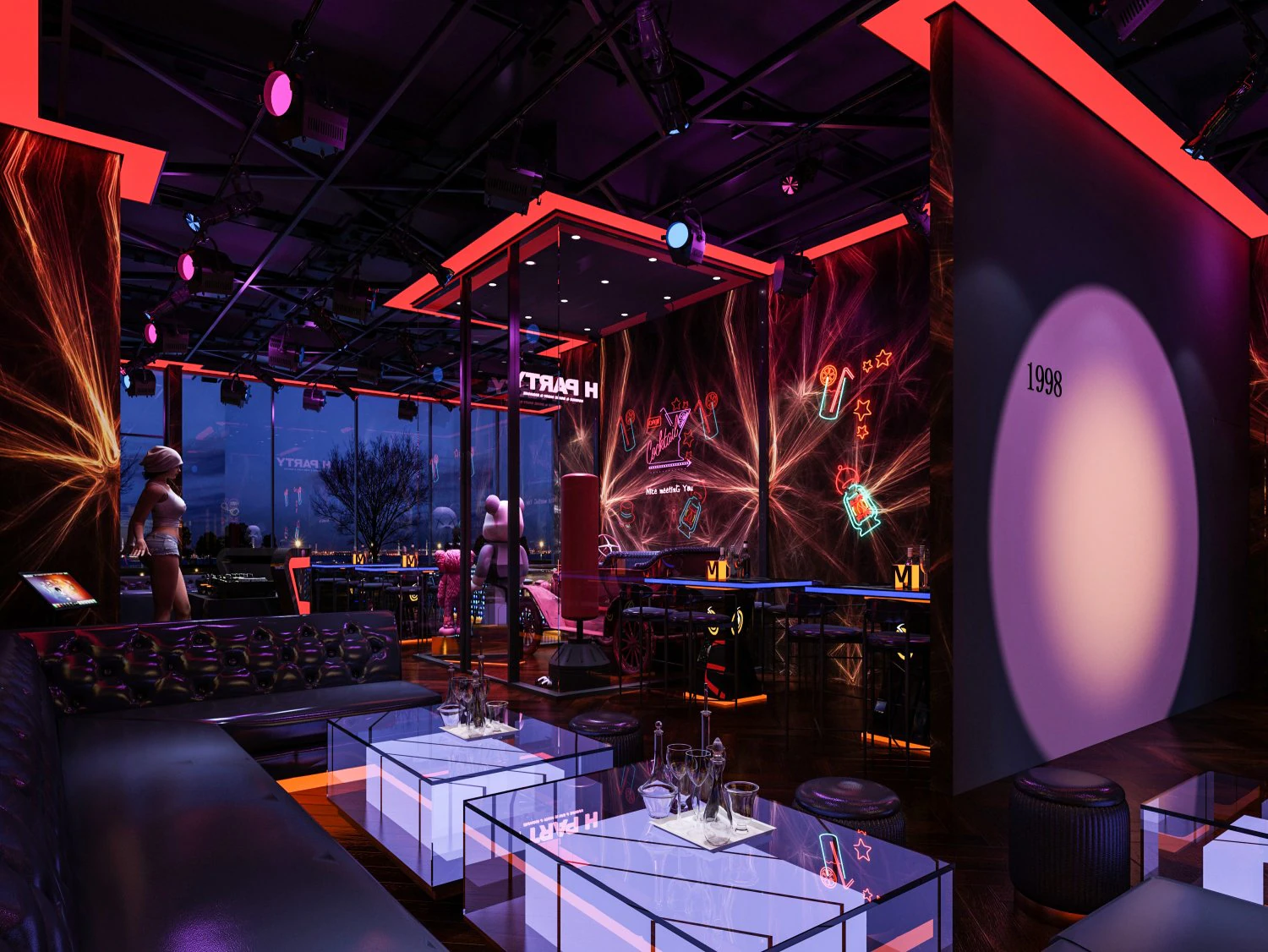 modern bar 3D Model .c4d .max .obj .3ds .fbx .stl .blend 