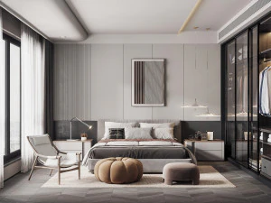 modern bedroom 3D Model